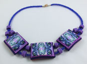 purple teal necklace